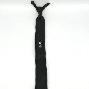 Penney's Towncraft Vintage Black Clip-On Tie 16" Long
